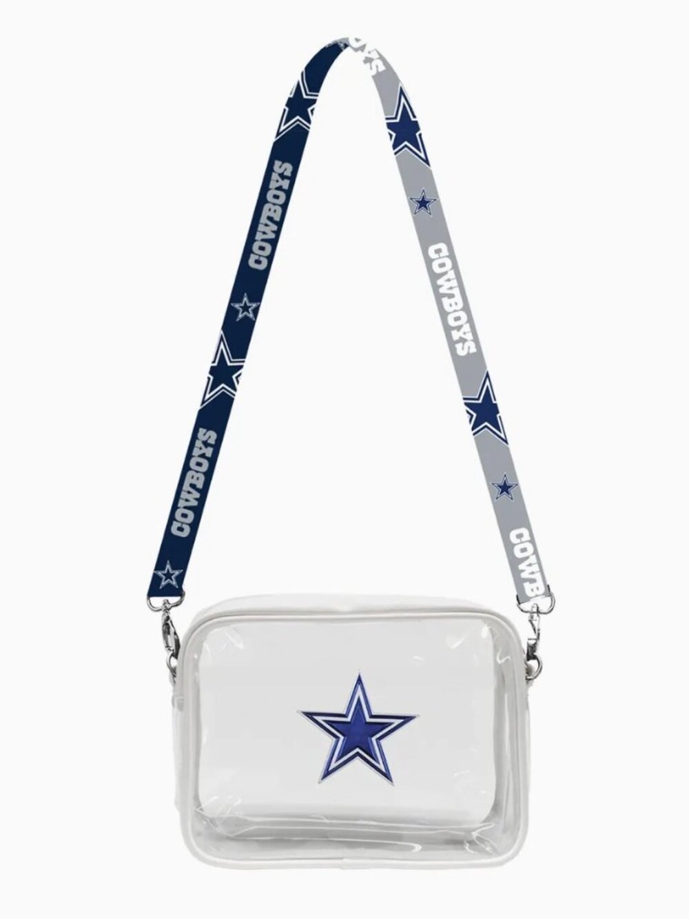 Dallas Cowboys Clear Crossbody Bag with Team Logo Strap